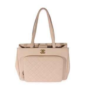Chanel Beige Caviar Large Business Affinity Tote